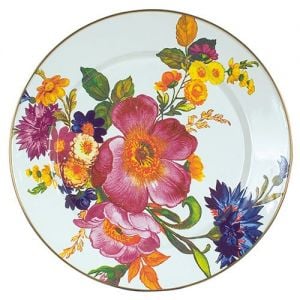 Flower Market Charger/Plate - White