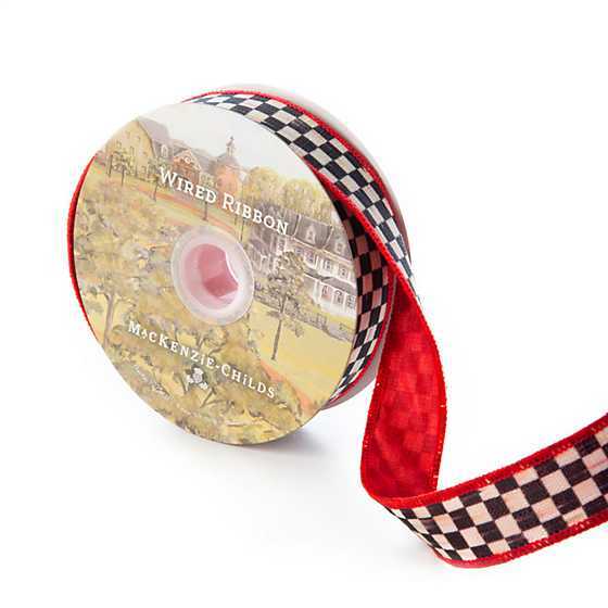Courtly Check 1'' Ribbon - Red