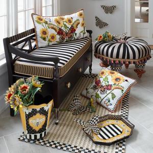 Monarch Butterfly Square Pillow - White
