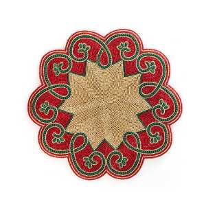 Arabesque Placemat - Red & Gold