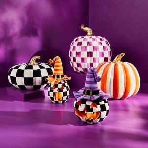 Plum Check Pumpkin - Large