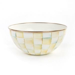 Parchment Check Enamel Everyday Bowl - Small