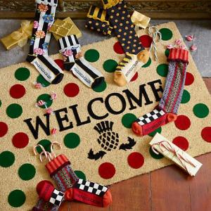 Holiday Dot Welcome Mat