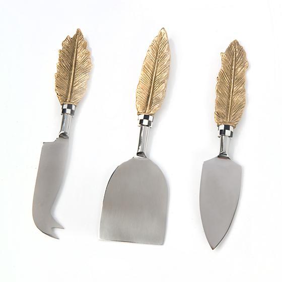 Feather Cheese Knives - Set of 3