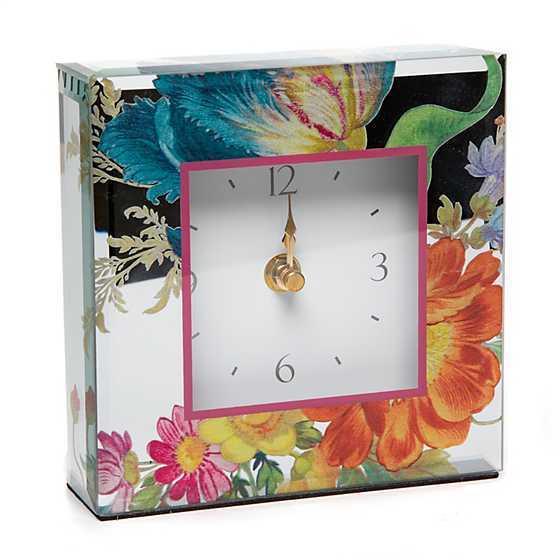 Flower Market Reflections Desk Clock