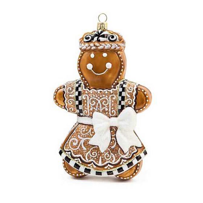 Glass Ornament - Farmhouse Gingerbread Girl