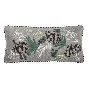 Farmhouse Pinecone Lumbar Pillow