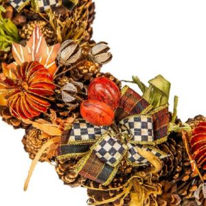 Fall On The Farm Pinecone Wreath