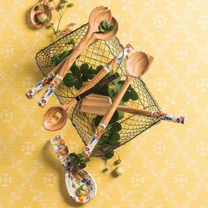 Flower Market Olivewood Slotted Spoon