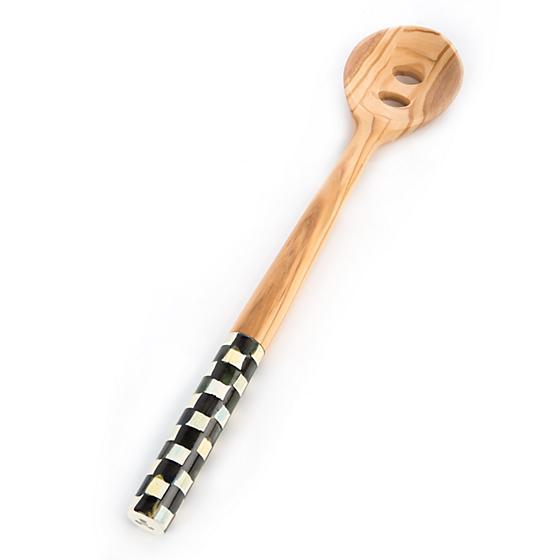 Courtly Check Olivewood Slotted Spoon