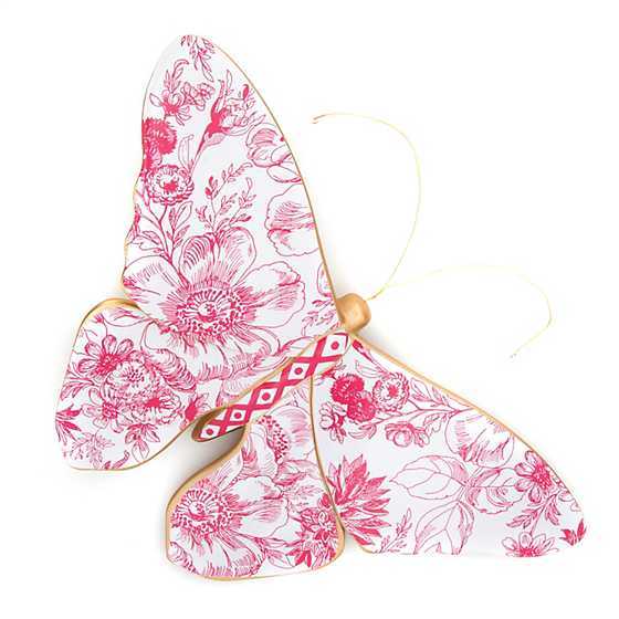 Toile Butterfly Wall Decor - Pink