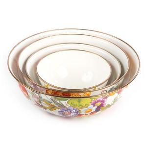 Flower Market Large Everyday Bowl - White