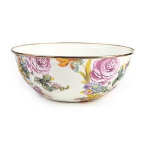 Flower Market Medium Everyday Bowl - White