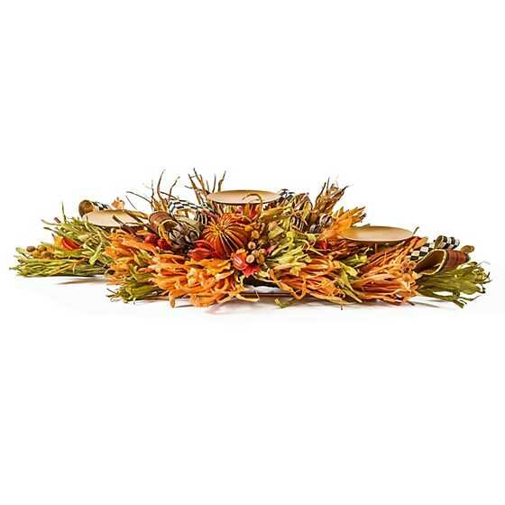 Fall On The Farm Triple Candle Centerpiece
