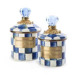 Royal Check Enamel Canister - Mini