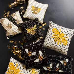 Queen Bee Pillow - Ivory