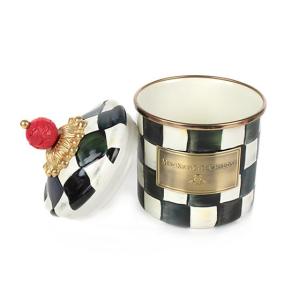 Courtly Check Enamel Canister - Demi