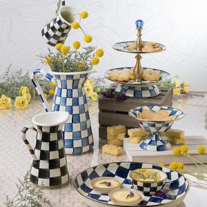 Royal Check Enamel Two Tier Sweet Stand