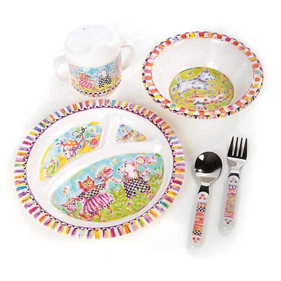 Toddler's Dinnerware Set - Bow Wow Meow