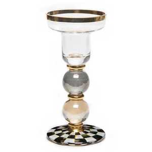 Courtly Check Sphere Candlestick - Medium