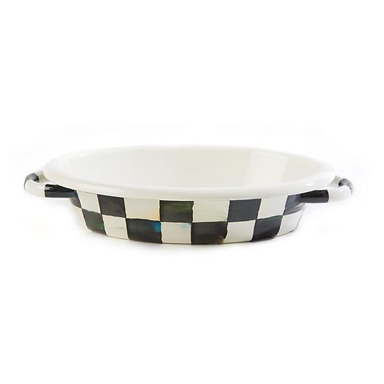 Courtly Check Enamel Oval Gratin Dish - Small