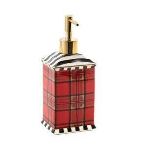 Tartan Soap Pump - Red