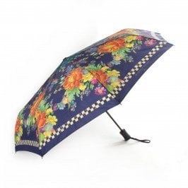 Flower Market Travel Umbrella - Navy