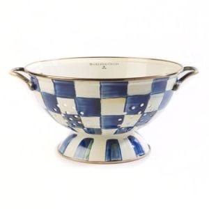 Royal Check Enamel Colander - Large