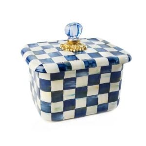 Royal Check Enamel Recipe Box