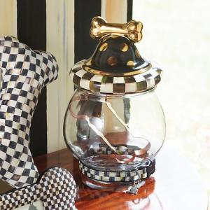 Courtly Check Canine Cookie Jar