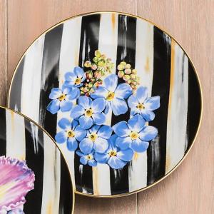 Thistle & Bee Salad Plate - Forget-Me-Not