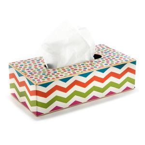 Trampoline Standard Tissue Box Cover - White