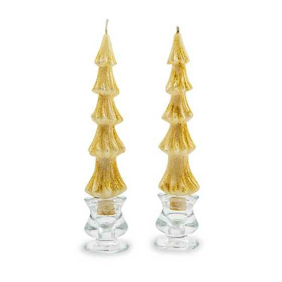 Tree Dinner Candles - 8'' - Ivory - Set of 2