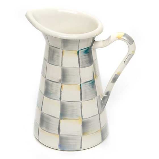 Sterling Check Enamel Practical Pitcher - Small