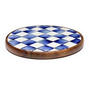 Royal Check Enamel Trivet - Large