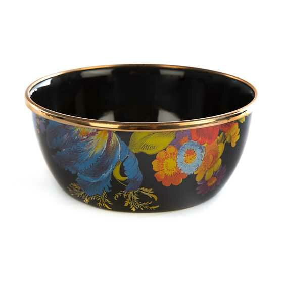 Flower Market Pinch Bowl - Black