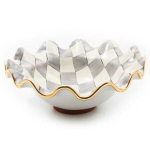 Sterling Check Medium Fluted Serving Bowl