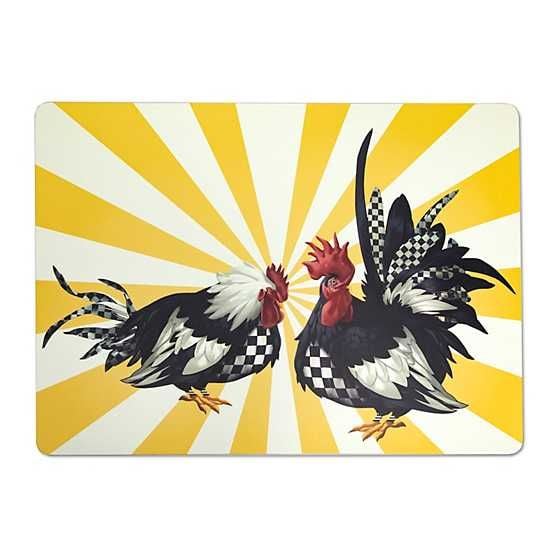 Sunrise Rooster Cork Back Placemats - Set of 4