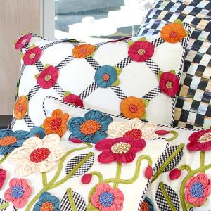 Tic Tac Posie Square Pillow