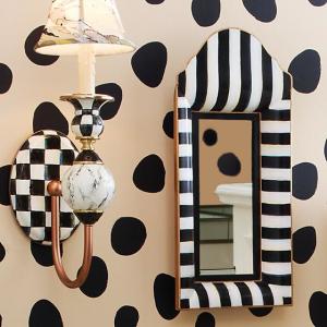 Black & White Striped Mirror