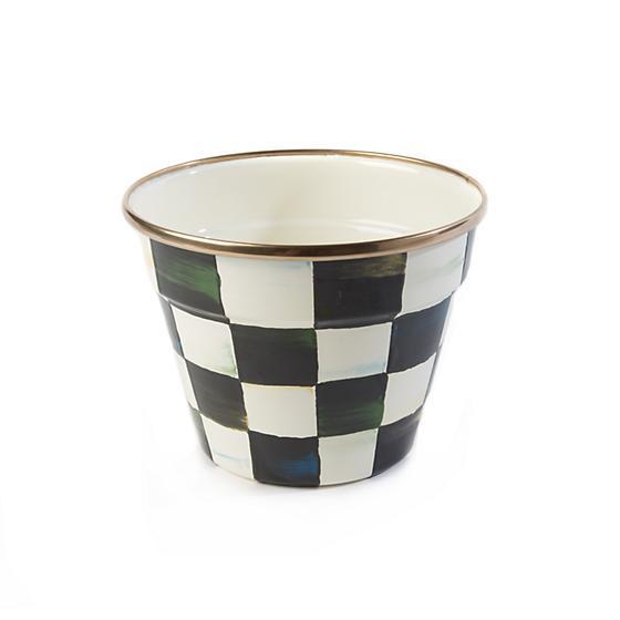 Courtly Check Enamel Garden Pot - Small