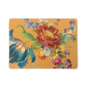 Flower Market Ochre Cork Back Placemats - Set of 4