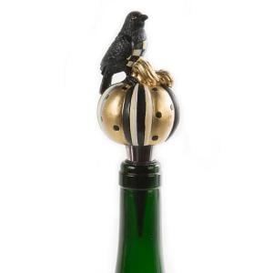 Crow on Pumpkin Bottle Stopper