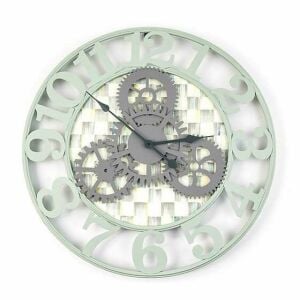 Sterling Check Large Farmhouse Wall Clock