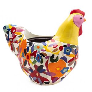 Avant Garden Chicken Planter - Floral