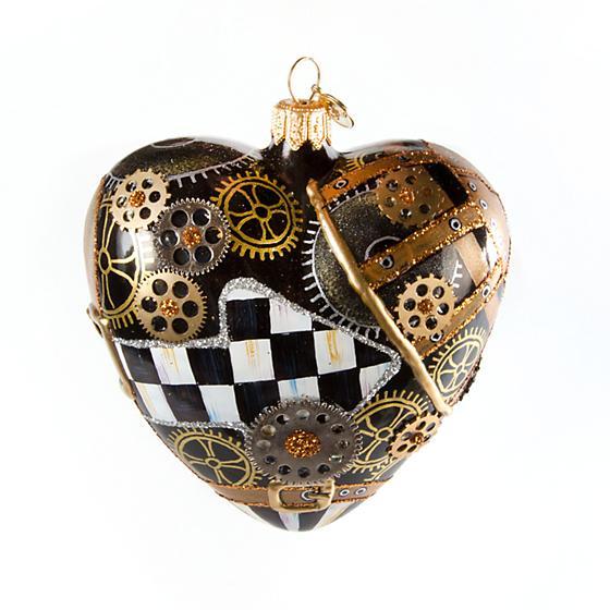 Glass Ornament - Steampunk Heart