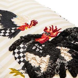 Chicken and Rooster Lumbar Pillow