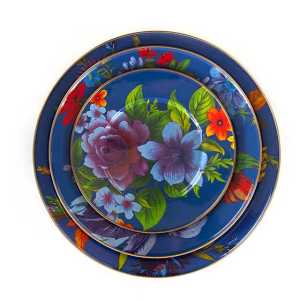 Flower Market Dinner Plate - Lapis