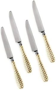 Check Dessert Knives - Gold - Set of 4