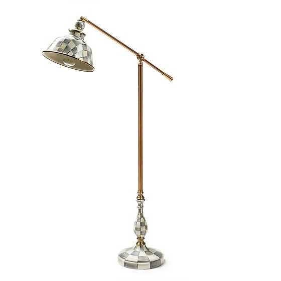 Sterling Check Enamelware Reading Floor Lamp